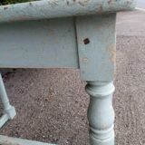 Old patinated table turned wood