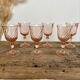 6 "Rosaline" vintage liqueur glasses by Luminarc