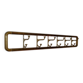 Vintage Art-Deco brass Wall Coat Rack France, 1940s