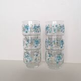 6 forget-me-not glasses