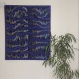 Tableau texturé contemporain Bleu imprimé  Ref cobalt