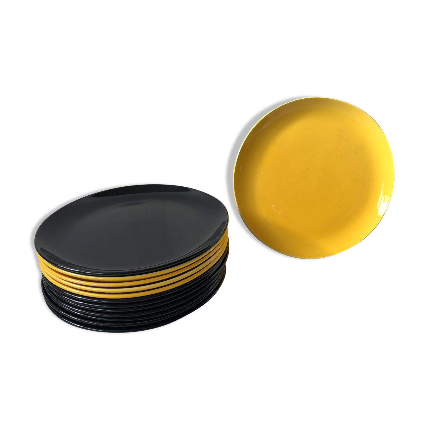 Set of 12 dinner plates old Salins Leeds