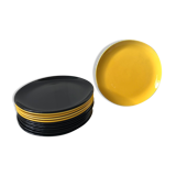 Set of 12 dinner plates old Salins Leeds