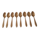 Small golden metal spoons