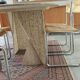 80s travertine dining table