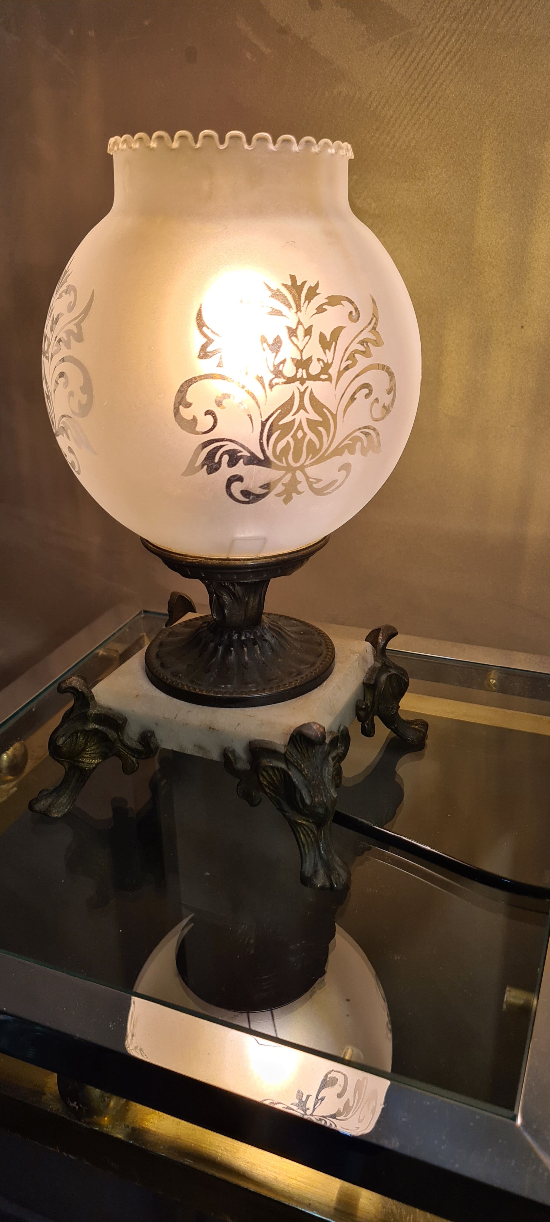 Marble lamp art deco 25x15cm