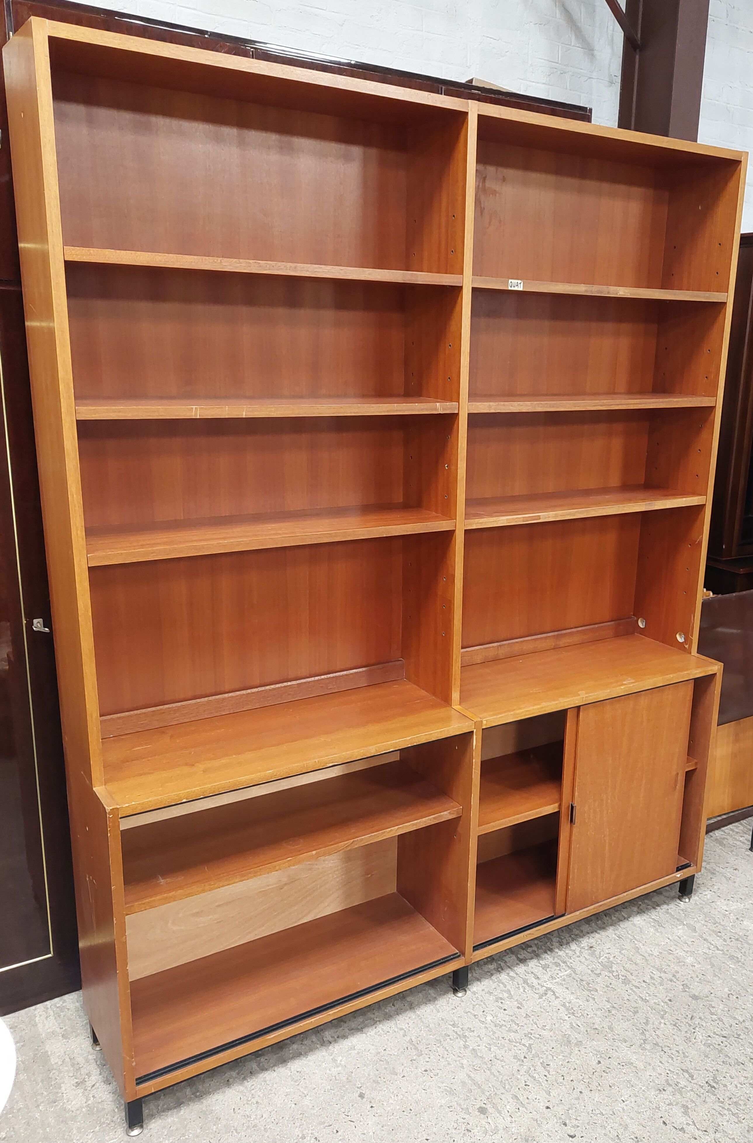 Bookcase in 2 parts vintage