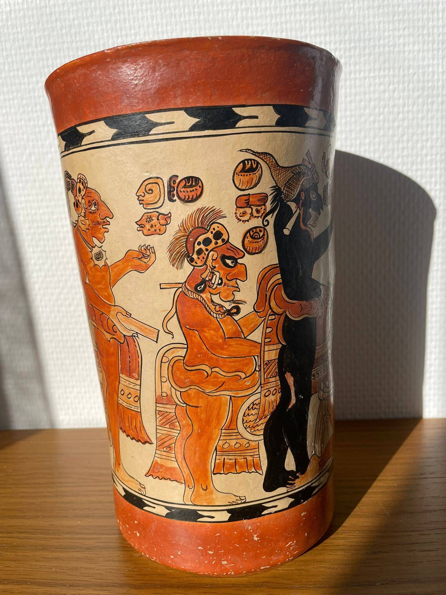 Reproduction artisanale vase / poterie maya