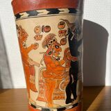 Handcrafted reproduction of Mayan vase / pottery