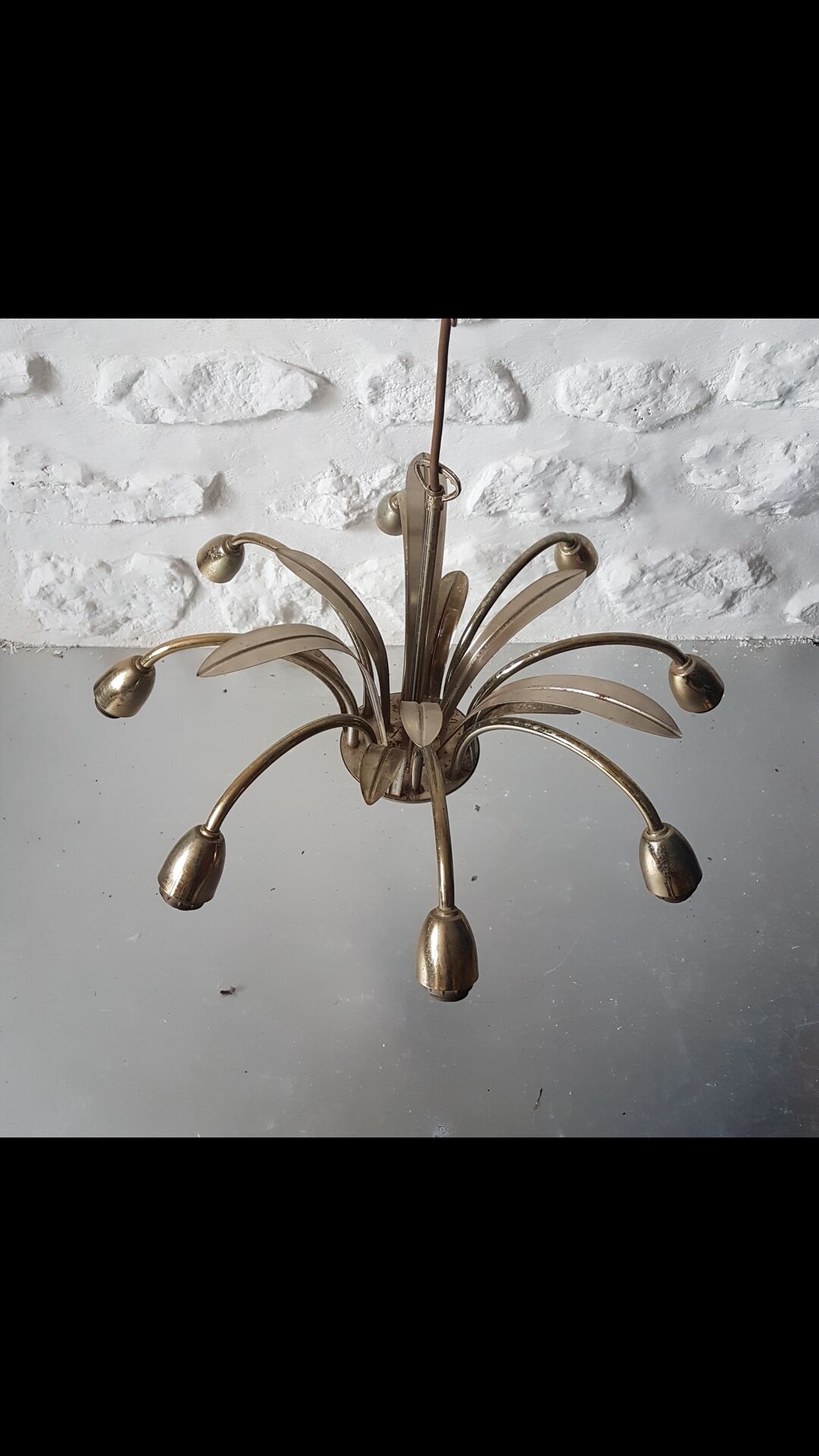 Ideal metal chandelier palm foliage