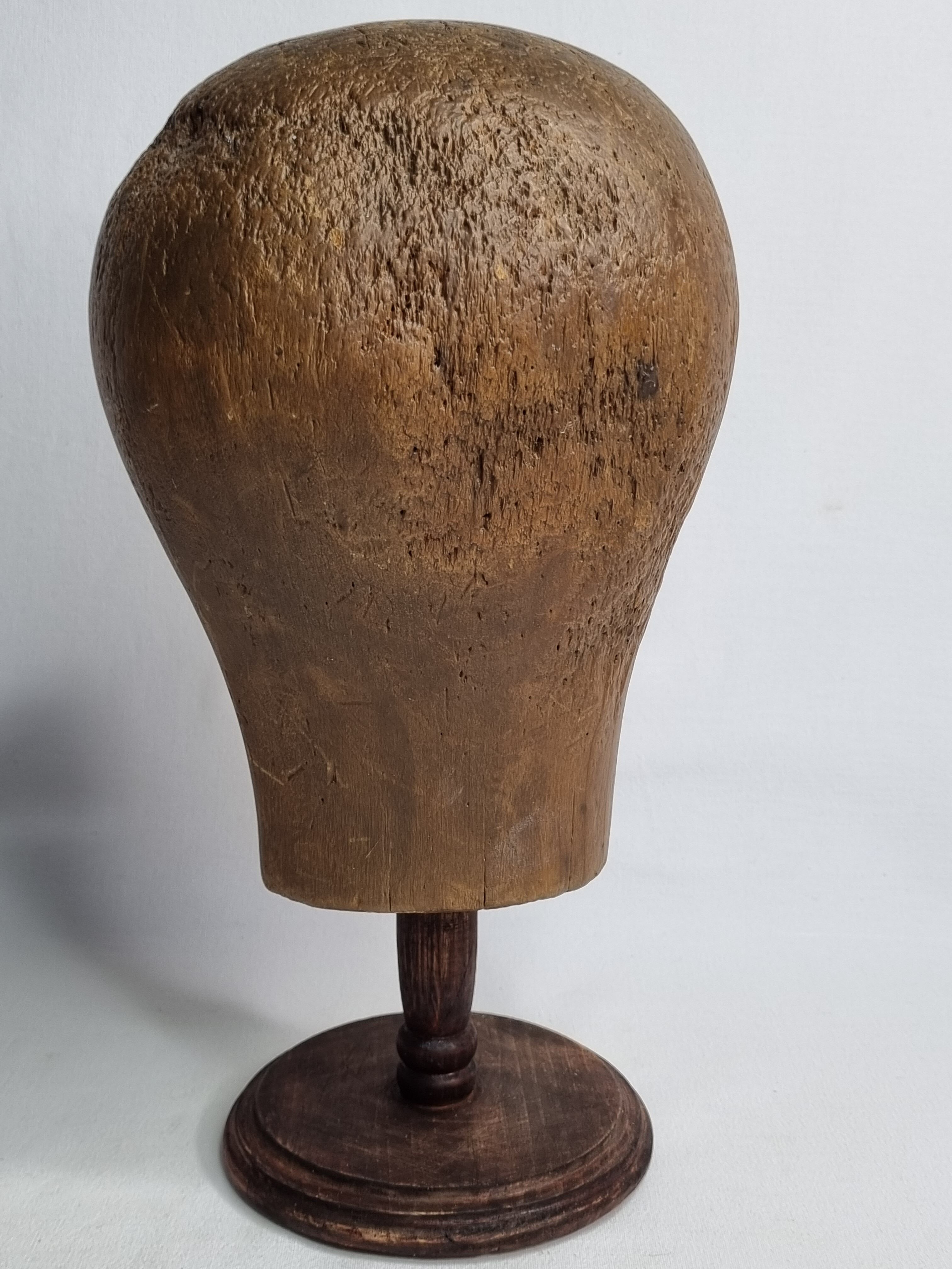 Former wooden milliner's head, 1900