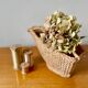 Vintage rattan bottle holder