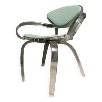 Very rare 1980's thick acrylic armchair