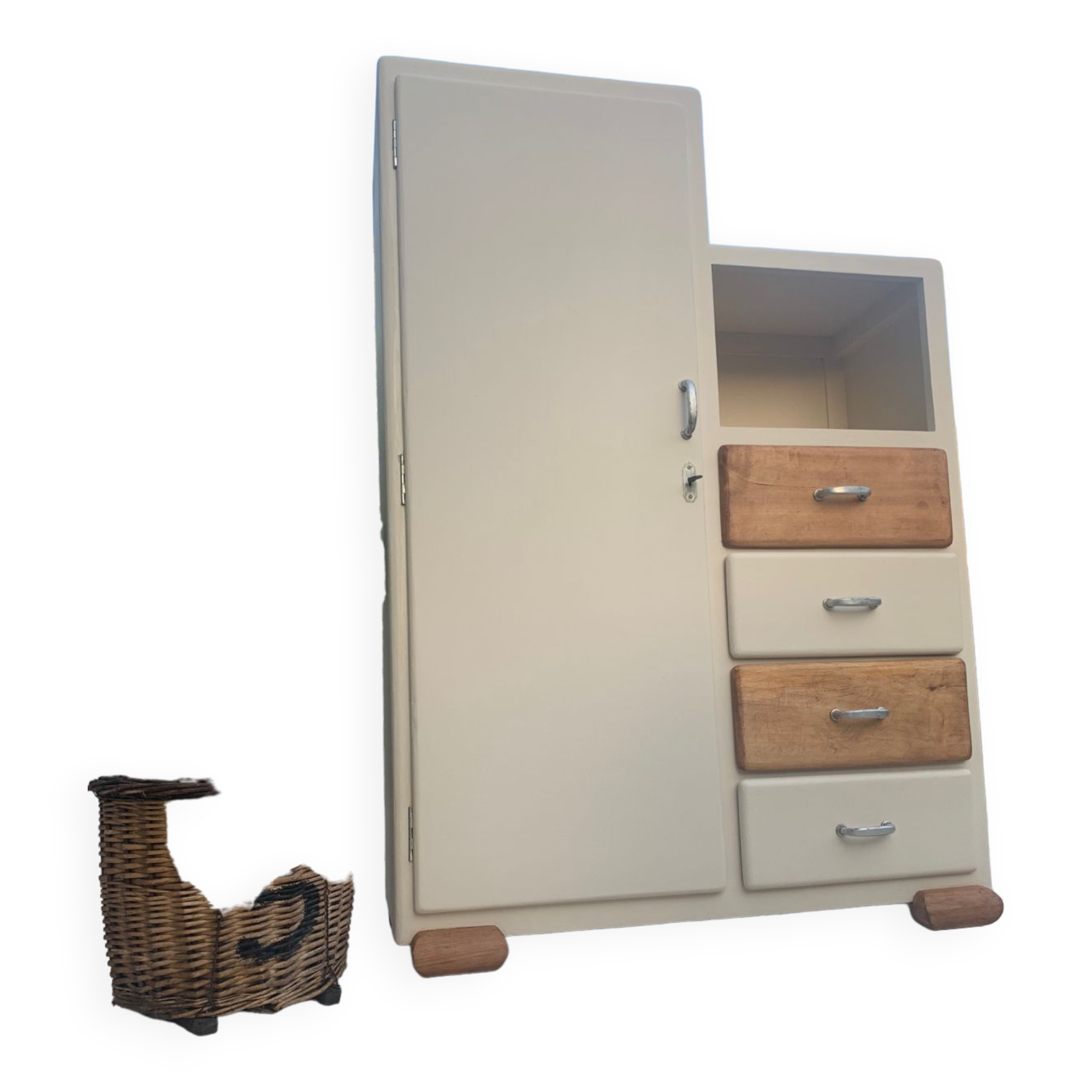 Old asymmetrical cabinet