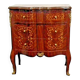 Commode Style Louis XV en Bois de Hêtre et en bronze avec trois tiroirs