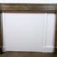 Old facade chene wood fireplace