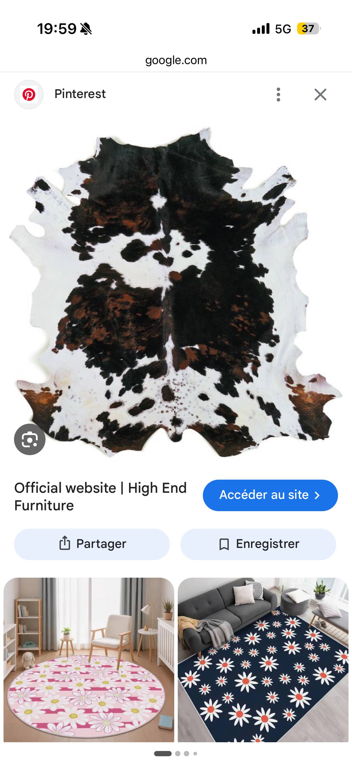 Tapis peu de vache naturel Ligne Roset