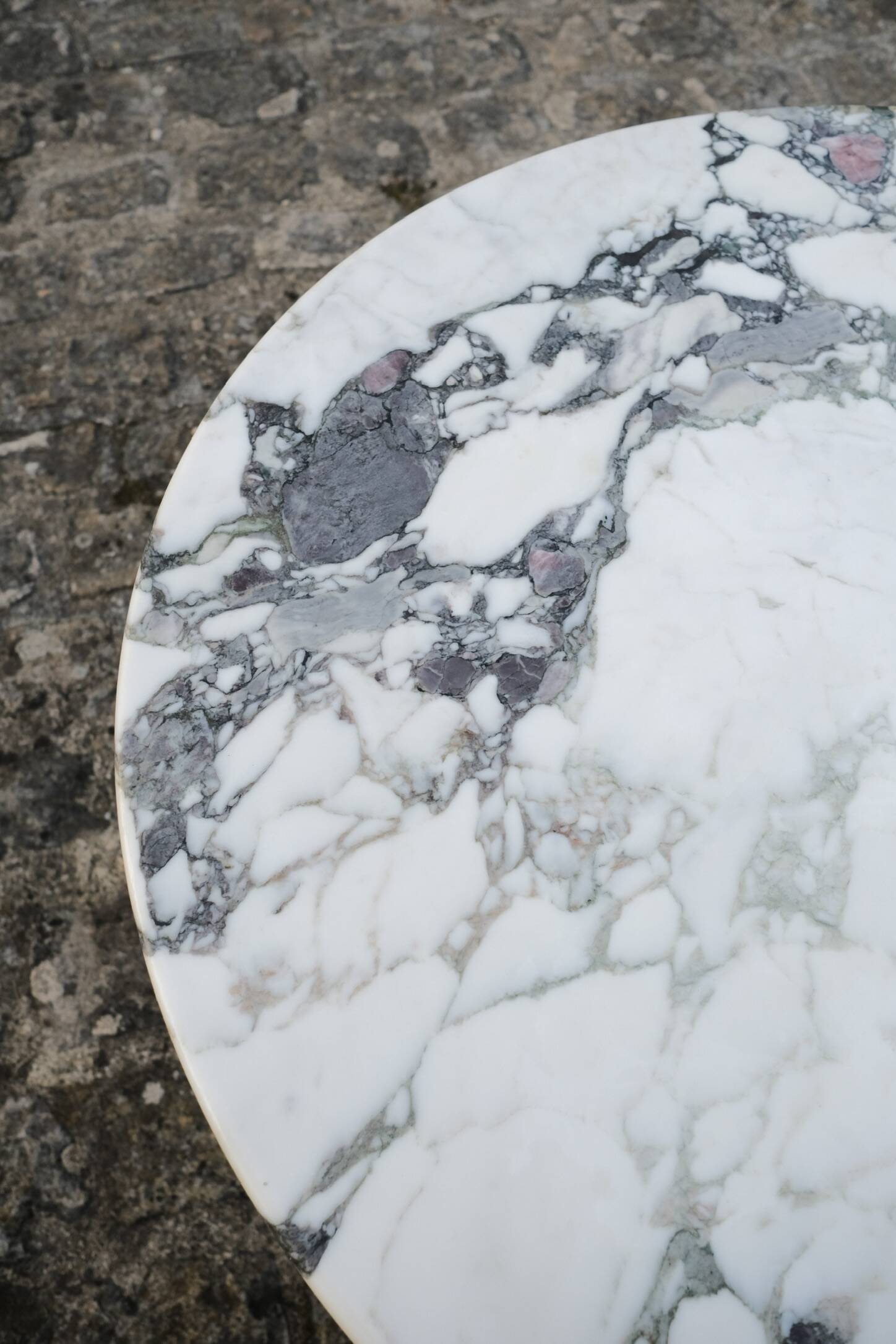 Medici Breccia marble dining table, Italy, 1970s