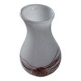 White Opaline Pop Art Ball Vase by Florence