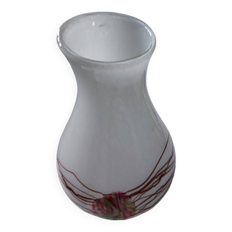 Vase boule en Opaline blanche pop art de Florence