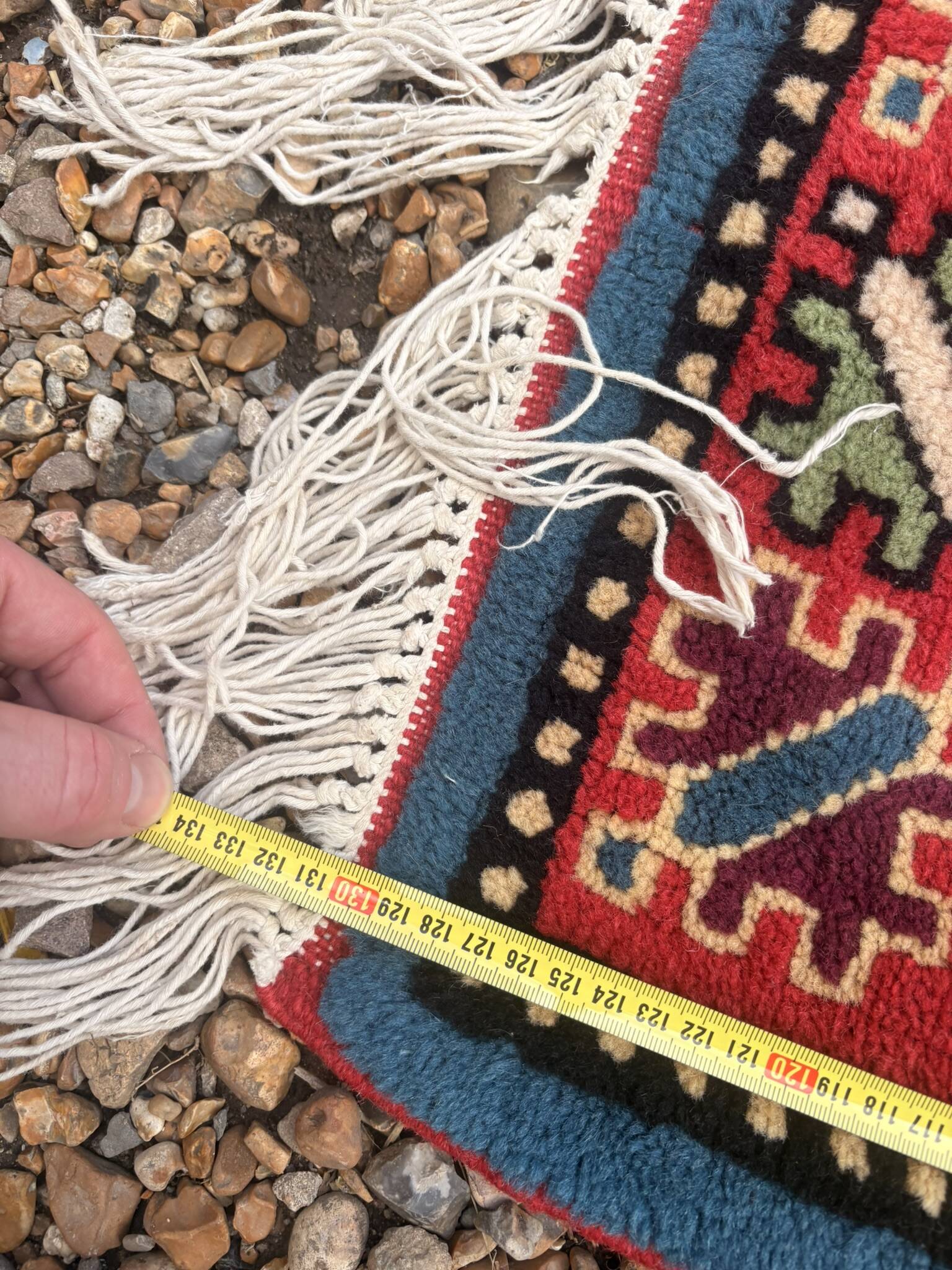 Vintage Oriental Handwoven Caucasian Shirvan Rug 82x130cm