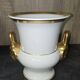 Cache-pot or decorative vase in white porcelain, Empire style.