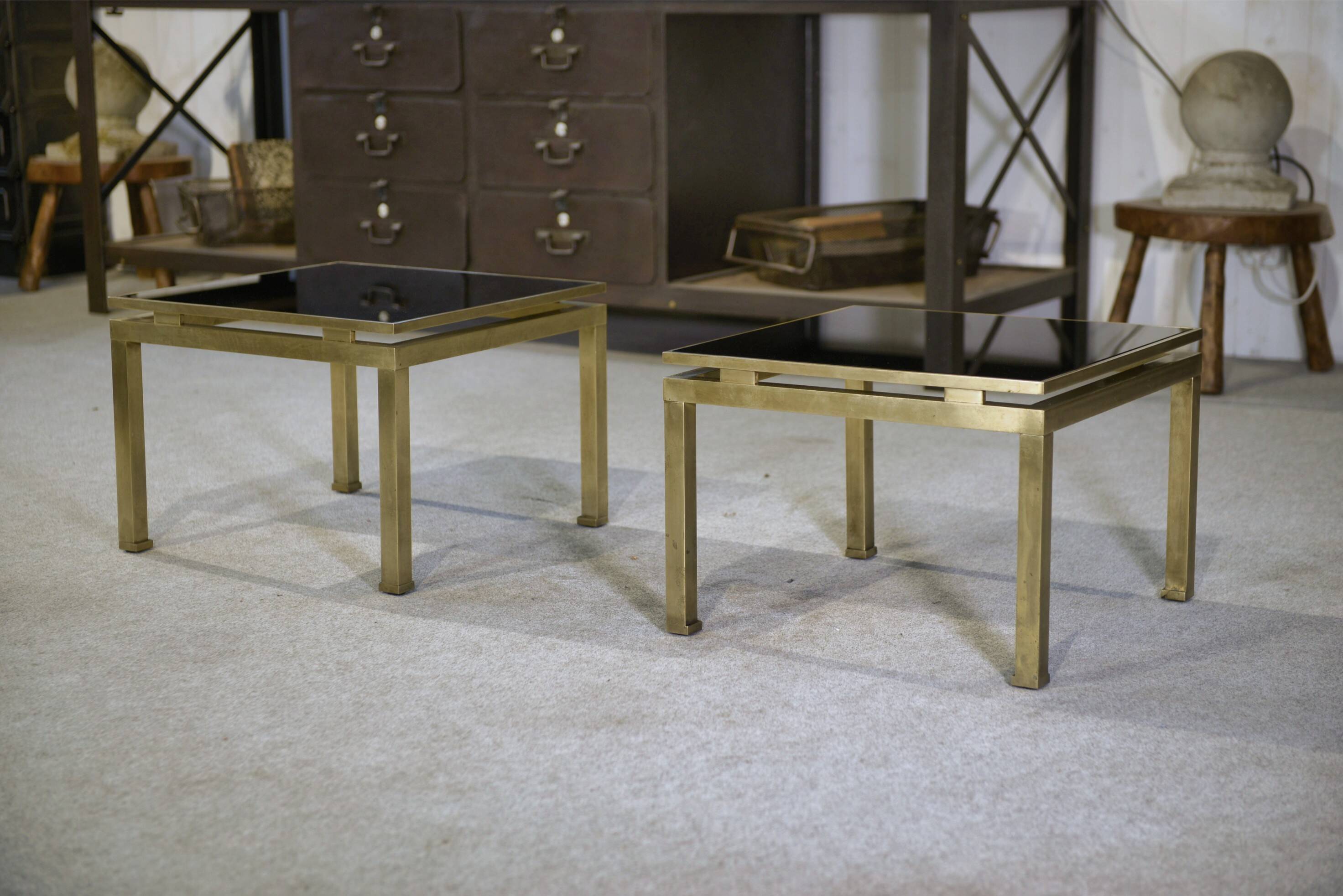 Paire de tables basses Guy Lefevre 1960’s