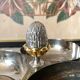 Servant in silver metal pine cone