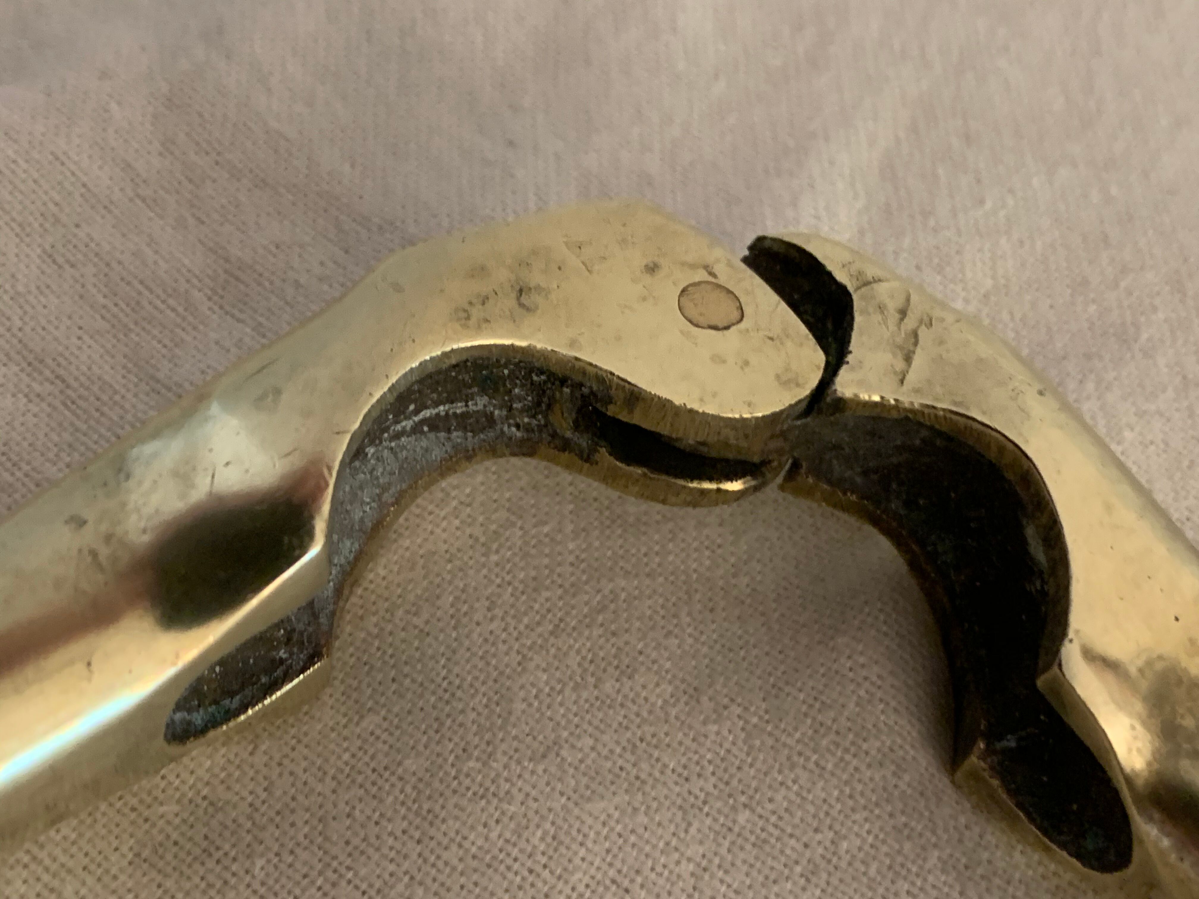 Pair of nutcrackers or anthropomorphic hazelnuts in bronze