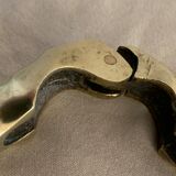 Pair of nutcrackers or anthropomorphic hazelnuts in bronze