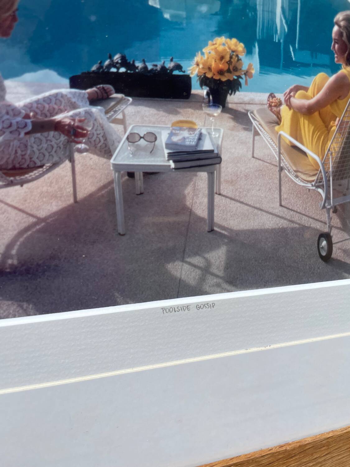 Original framed photograph of Aarons pool