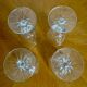 Set of 4 Harlequin glasses in crystal glass from Reims 1950