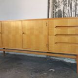 Sideboard in blond wood, 1970