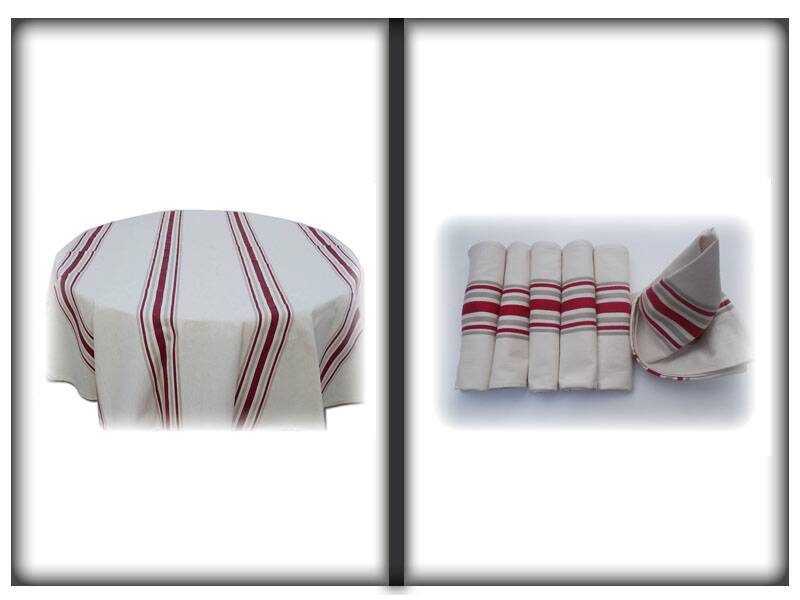 Sokoa Basque tablecloth 2 m 50 with 6 Sokoa Basque napkins