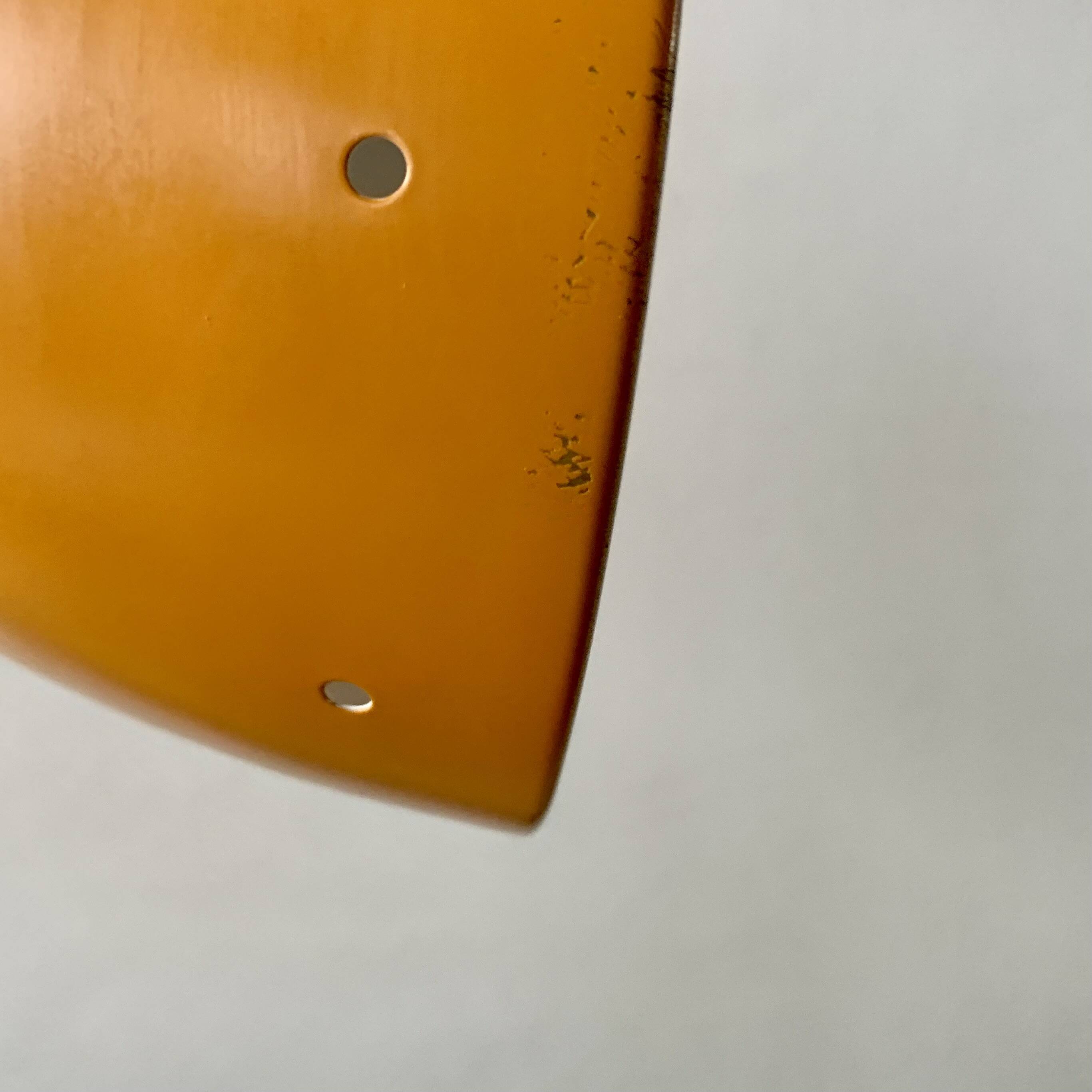 Vintage orange painted metal desk lamp