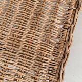 Woven wicker and metal coffee table 1960