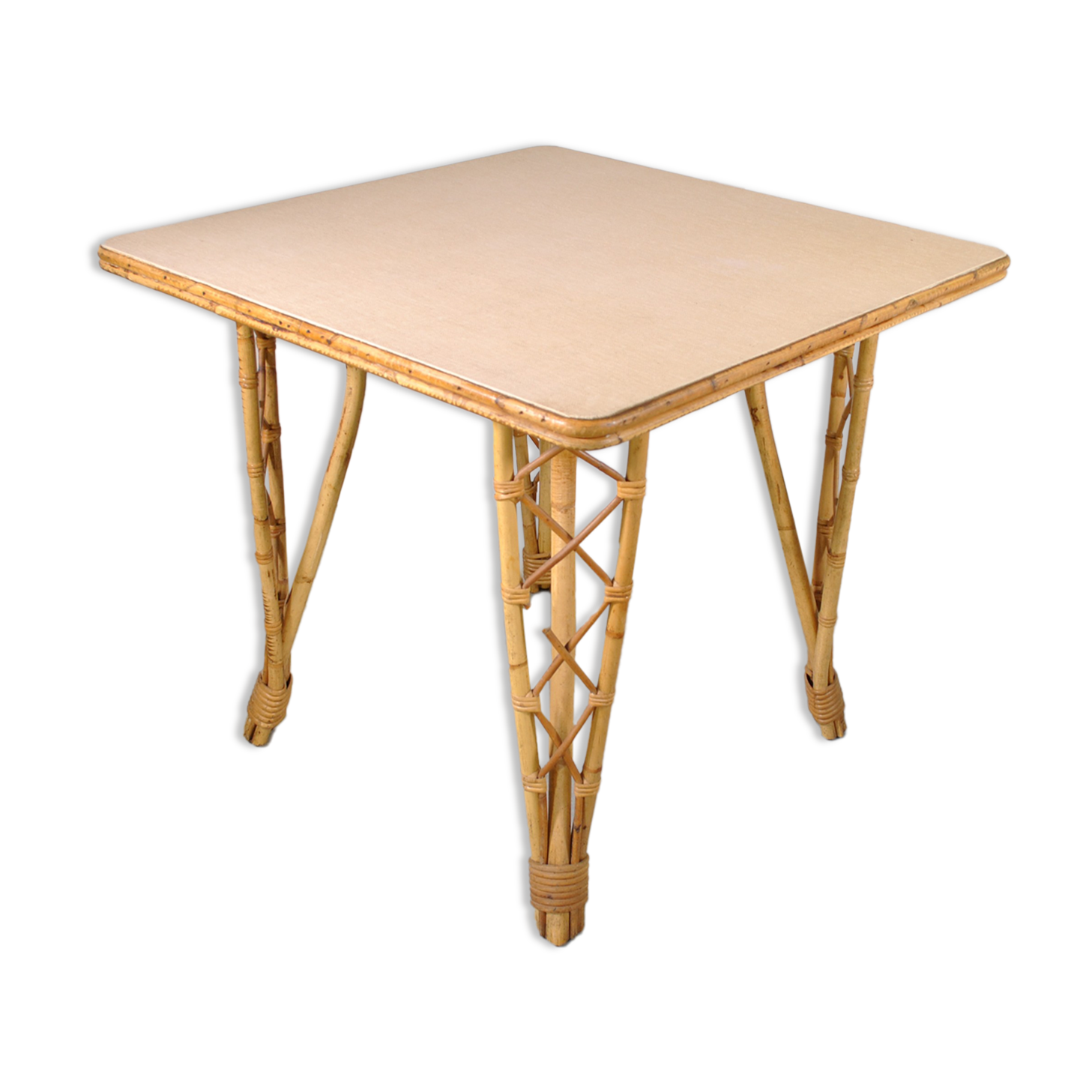 Rattan dining table year 60