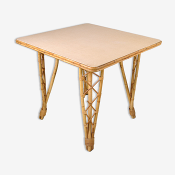 Rattan dining table year 60