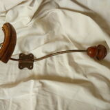 Double patère wood and metal