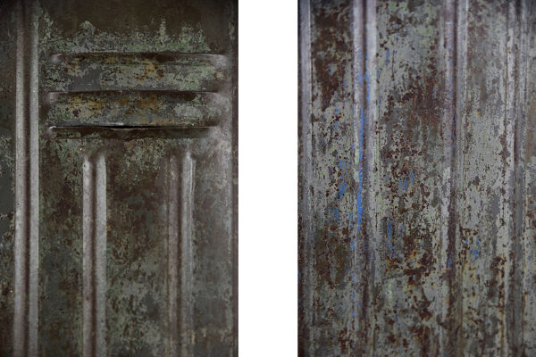 Armoire d'usine industrielle vintage en métal, années 1950