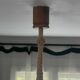 Vintage glass and teak suspension
