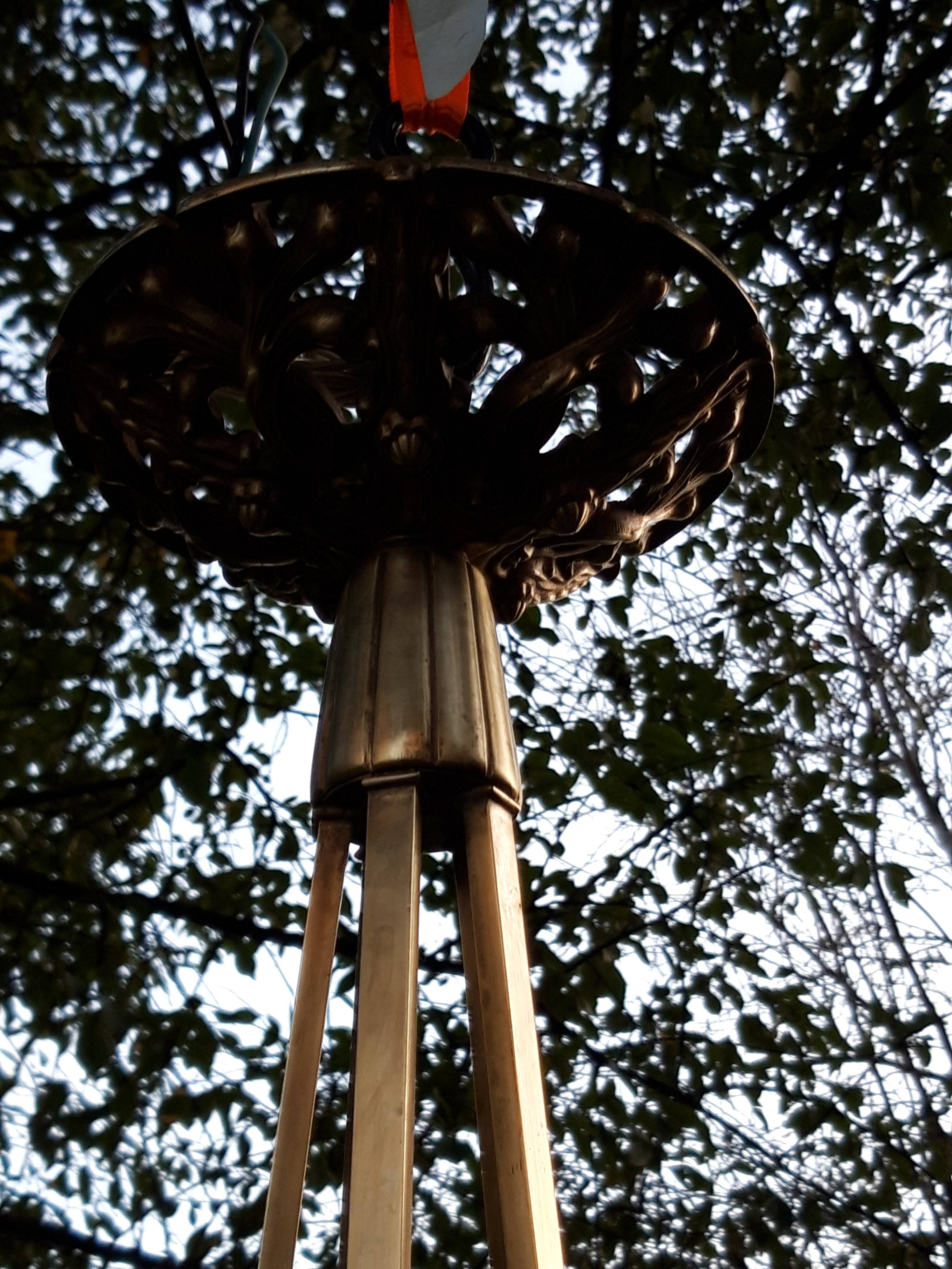 Muller brothers Luneville brass chandelier 1920/1930