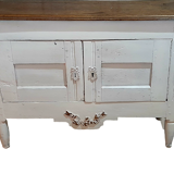 Small low painted oak sideboard