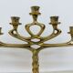 Mid-century large brutalist solid bronze candleholder, 1970s