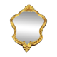 Miroir style baroque – bois doré sculpté – volutes et coquille