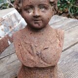 Pair of cast iron fireplace chenets "Children"