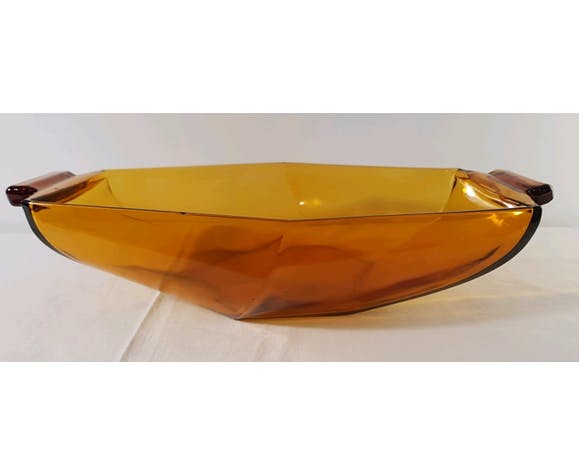 Amber glass trinket bowl