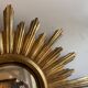 Large witch's eye sun mirror dia 52cm curved vintage 1960