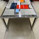 Vintage 70's chrome ceramic coffee table antonio de nisco for juliette belarti