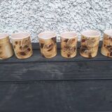 6 Vintage Cups Galerie Palissy Vallauris